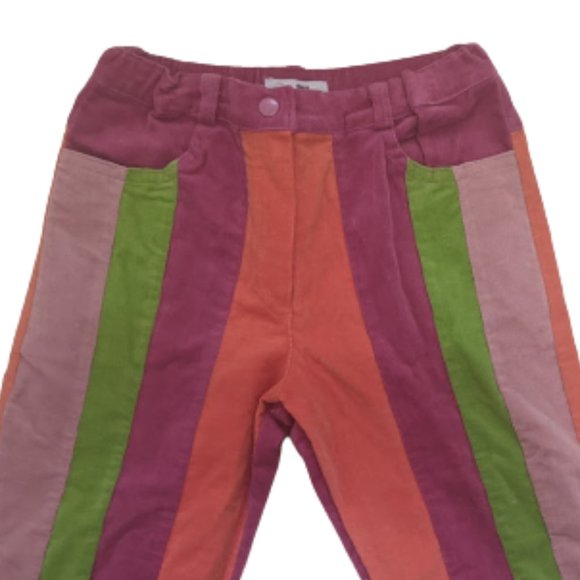2006-2007 Deux par deux Flared Striped Corduroy Pants Girls Size 10 New NWT - Picture 2 of 5